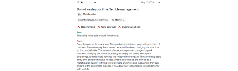 Tawkify Reviews Glassdoor Luma Search